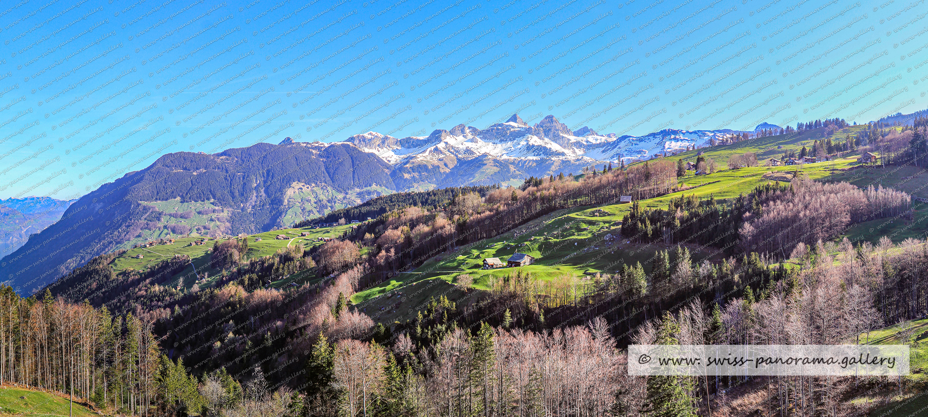 Alte Axenstrasse entlang des Urnersee im Kanton Uri Alpenpanorama