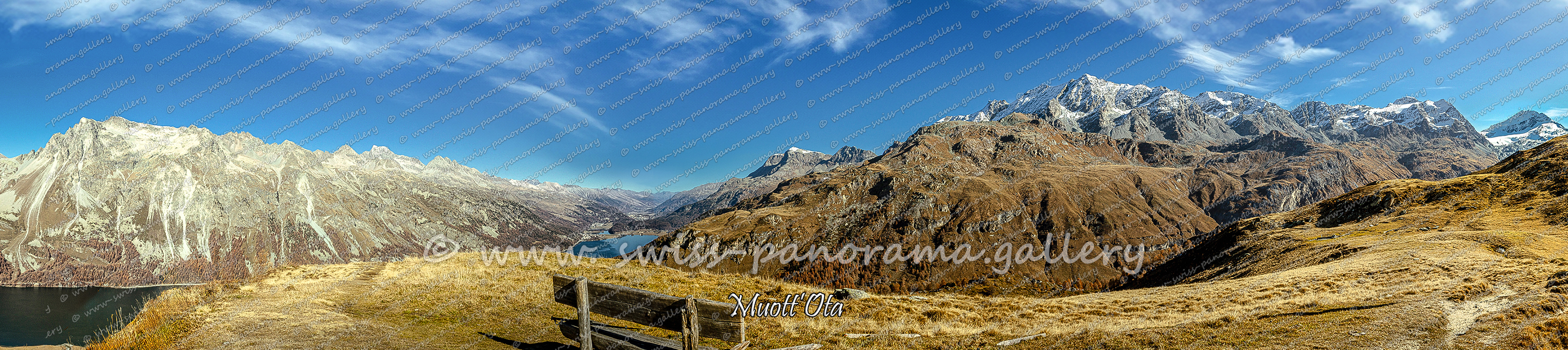 Panorama Gipfelpanorama von der Bergstation zu Gran Paradiso, Monte Rosa und den Walliser Viertausendern