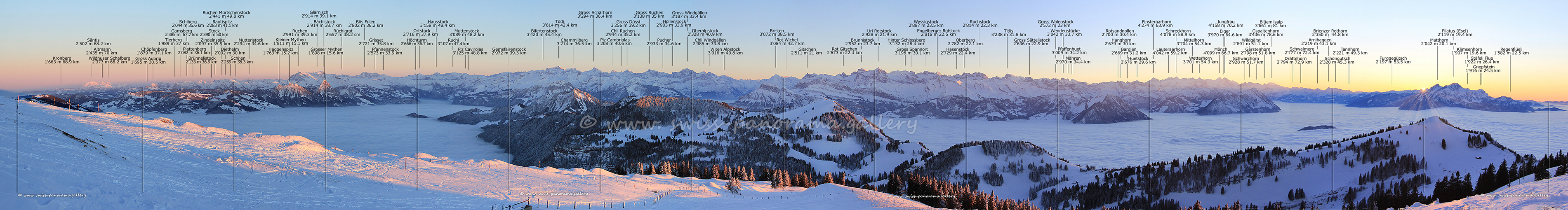 Swiss panorama Rigi panorama