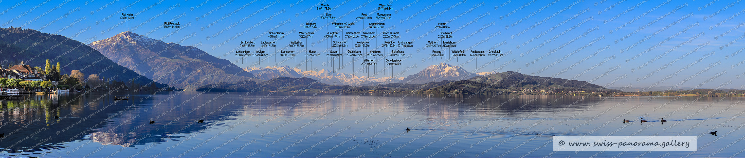 Switzerland Alpenpanorama aus der Sicht der Stadt Zug