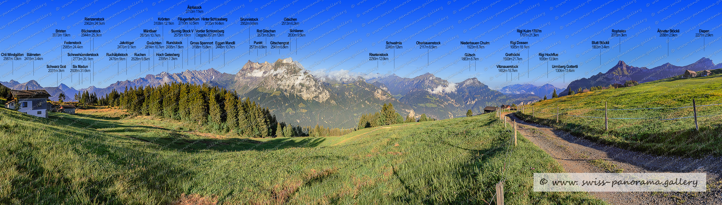 Bristen 3073m, Schwarz Grat 2031m, Bälmeten  2415m, Bälmeten  2415m, Bälmeten  2415m, Fedenstock 2985m, Rienzenstock 2962m ,  Ruchälplistock 2476m, Jakobiger 2505m, Gwächten 2814m , Hoch Geissberg 2395m, Bächenstock 2944m, Bächenstock 2944m, Ruchen  2628m, Krönten  3108m , Fläugenfadhorn 2710,, Mäntliser 2875m, Gross Spannort 3198m, Vorder Schlossberg Ostgipfel, Älplistock 2713m, Hinter Schlossberg 3133m, Rot Gitschen 2673m, Brunnistock 2952, Schlieren 2830m, Gitschengrat 2541, Sunnig Stöck, Eggen Mandli 2448m, Risetenstock 2290m, Oberbauenstock 2117m, Gütsch 1883m, Gitschen, Vitznauerstock 1452m, Grathöchi 1569m 15,6km, Schwalmis 2246m, Rigi Kulm 1797m, Rigi Dossen 1685m, Rigi Hochflue 1699m, Niederbauen Chulm 1923m, Blutt Stöckli 1883m, Äbneter Stöckli 2088m, Urmiberg Gottertli 1396m, Diepen 2221m, Rophaien 2078m, swiss panorama gallery, mountain panoramas from Switzerland,  beschriftetes Schweizer Alpenpanorama,