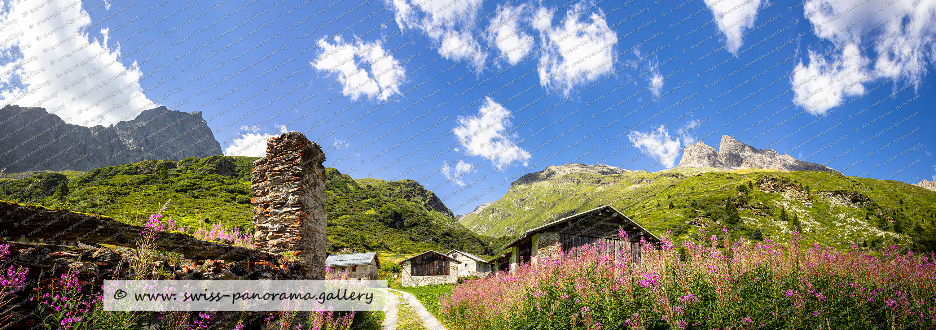 Val Faller Piz Plate und Piz Forbesche, Schweizer Alpenpanorama, swiss panorama.gallery