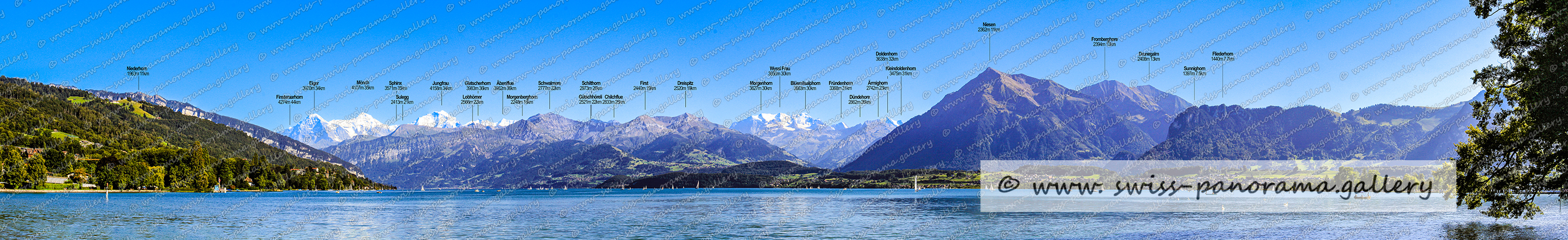 Switzerland Thunersee Panorama beschriftet, swiss-panorama.gallery, swiss panorama, Swiss Alps