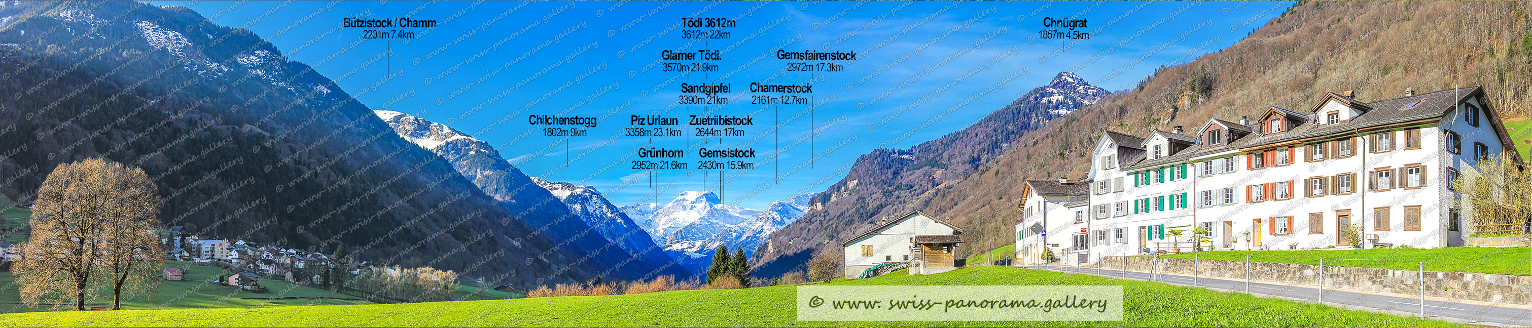 Panorama Alp Grat, Blackenstock, Brunnistock, Rot Gitschen und Gitschen, Bristen 3073m, Rossmettlengrat 2805m 20.6km, Spitzberg 2934m 21.6km, Fellihorn 2126m 8.7km, Schwarz Berg, Vorder Bächenstock 2476m 10.3km, Diederberg 2650m 11km, Rienzenstock, Mittagstock 2506m, Rohrspitzli 3220m16.9km, Wildenlauwenenhöreli 2547m, Leidstock 2419m, Schnürstock 2131m, Witenstock 2392m 7.9km, Sunniggratlii 2034m, Uf den Spitzen 2047 4.8km    , Gwasmet 2265 m, Jakobiger 2505m, Grossgand  2311m 4.5km, Ruchälplistock 2476m, Bälmeten  2415m, Schwarz,  Grat 2021m, Niederbauen Chulm 1923m, Oberbauenstock 2117m, Rigi Scheidegg 1662m, Gibelstockhöreli 1848m 9.5km, Gitschen 2513m, Rot Gitschen 2673m, Wannelihorn 1866 6.6km, Gitschenhöreli 2907m, Rundstock 2459m, Hoch Geissberg 2395m, Brunnistock 2952, Älplistock 2713m, Fläugenfadhorn 2710m