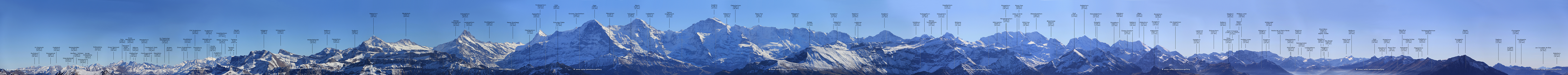 Niederhorn panorama, panoramic view from the Niederhorn towards the Bernese Alps