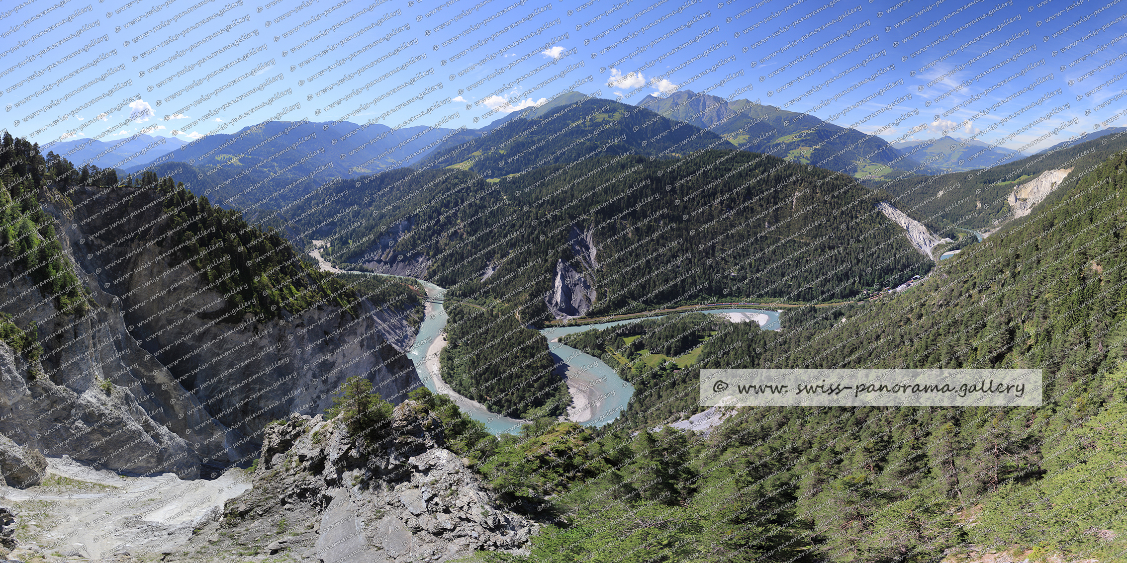 Rheinschlucht Flims Alpenpanorama Schweiz