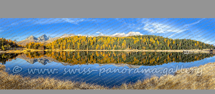 Laj Staz Stazersee St. Moritz panorama Herbststimmung Schweizer Alpen Panorama