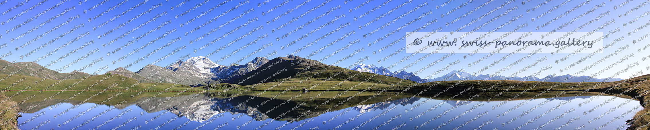 Reflektion Gibidumsee Weisshorn Fletschhorn